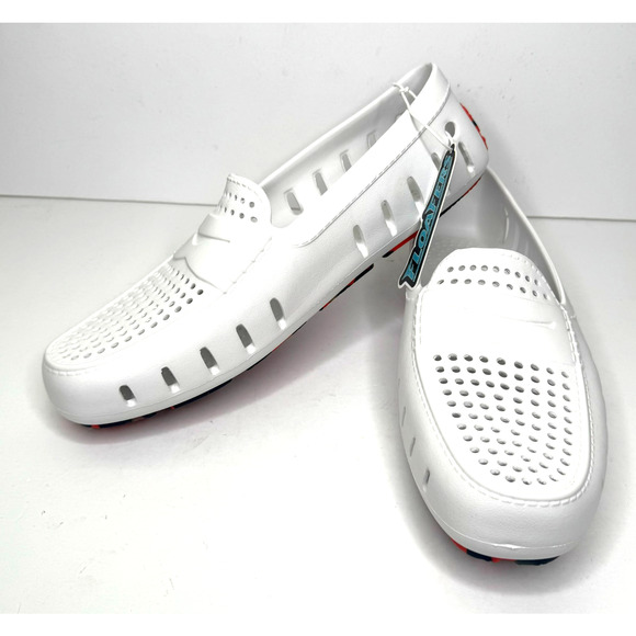 Floafers Country Club Mens Size 11 White Casual Walking Slip On Loafer Shoes NEW